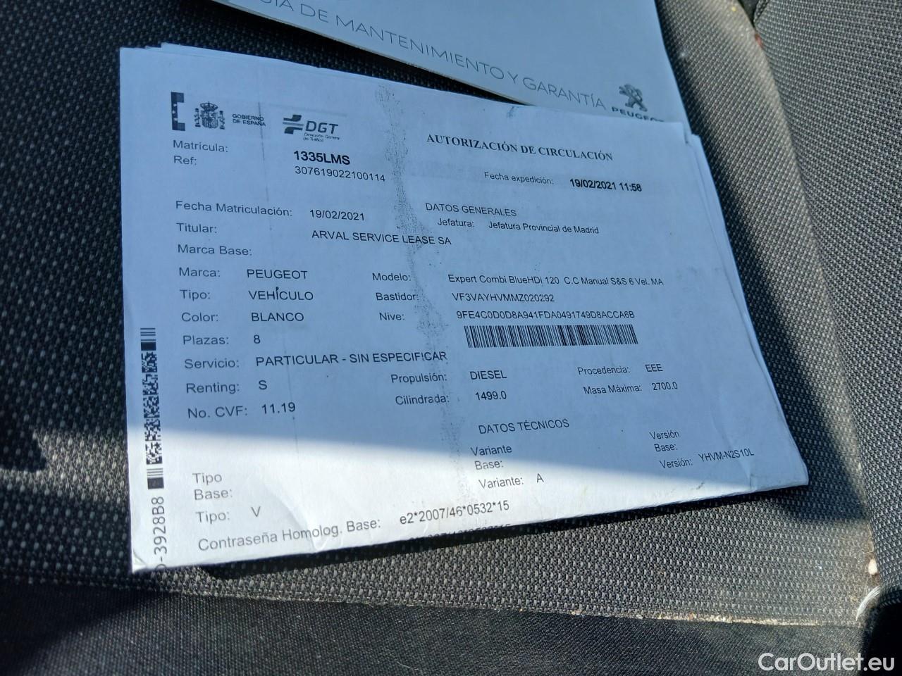  Peugeot  Expert  Combi Standard 1.5 HDI 120CV E6d #1