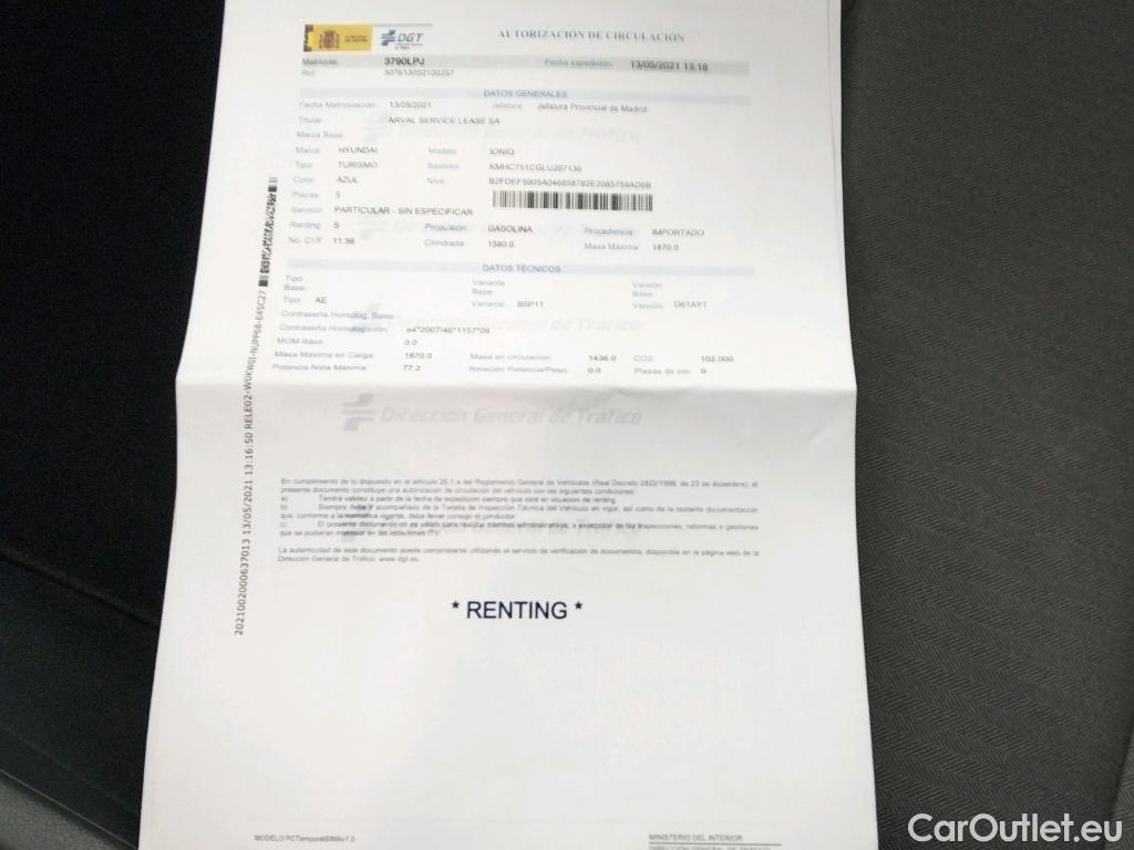  Hyundai   Ioniq Ioniq Klass Hybrid 1.6 GDI 105CV AT6 E6dT #13