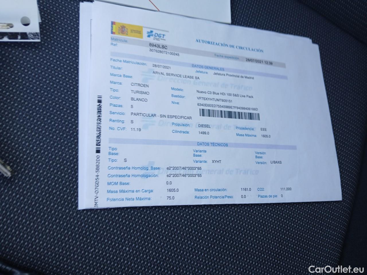  Citroen  C3  Live Pack 1.5 BlueHDi 100CV MT6 E6d #31
