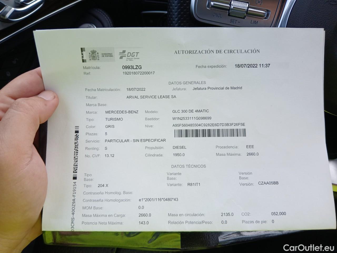  Mercedes  G-Klasee Clase GLC GLC 300 de 4Matic (253.311)AMG 2.0 305CV AT9 E6d #10