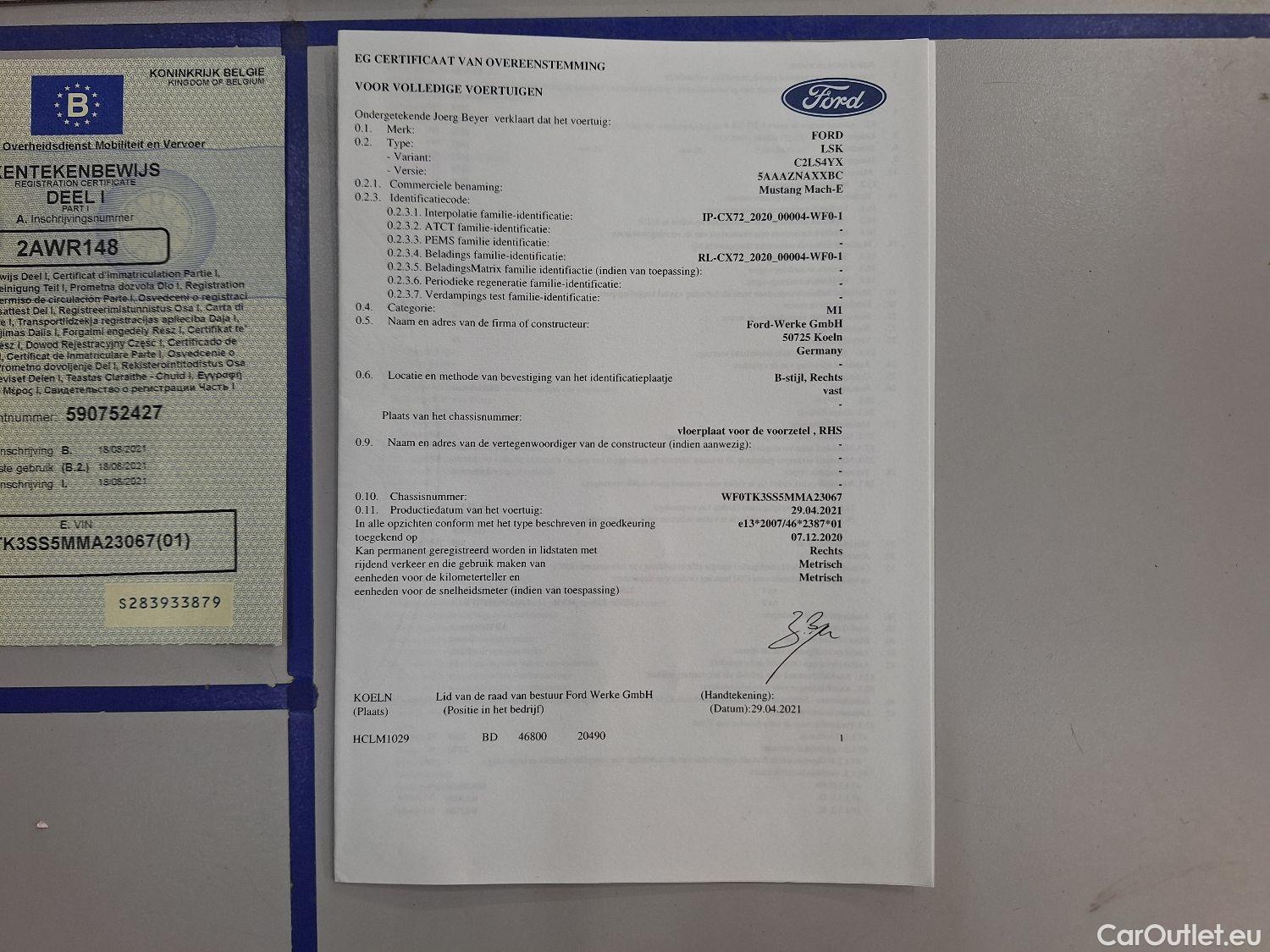 Ford  Mustang Ford,  '20 BEV, Ford  Mach-E 76kWh 190kW Standard Range AWD #18