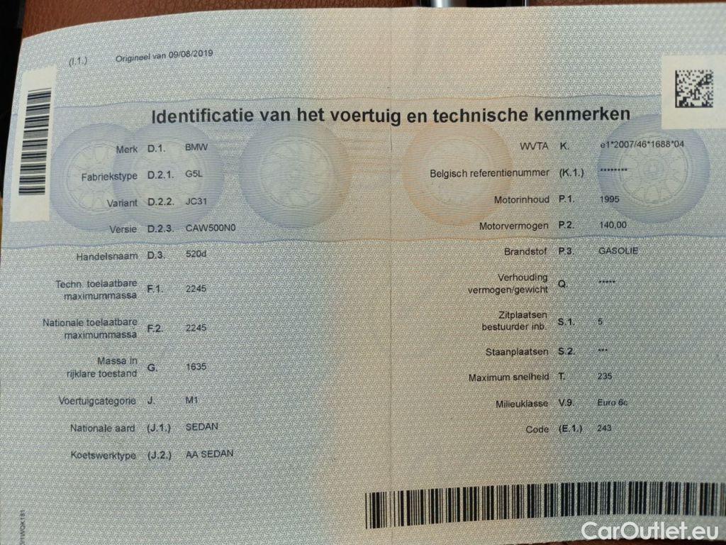 Bmw  Serie 5 BMW 5 Reeks Berline 520d 140kW Aut. 4d #11