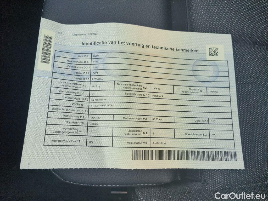 Bmw  Serie 1 BMW 1 Reeks Hatch 116d (85 kW) 5d #11