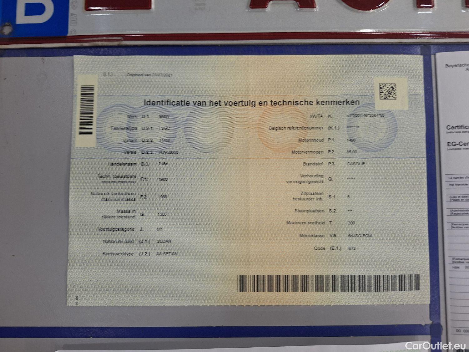 Bmw  Serie 2 BMW, 2-serie Gr.Coupé '19, BMW 2 Reeks Gran Coupé 216dA (85kW) 4d #11