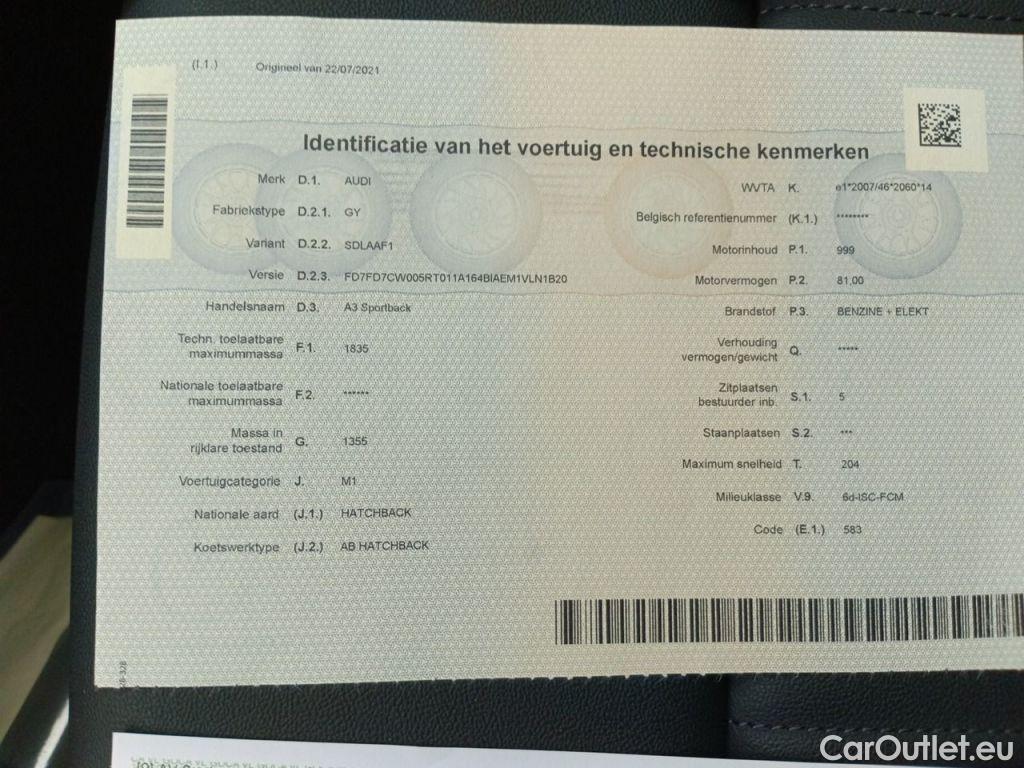 Audi  A3 Audi  Sportback 1.0 30 TFSi 81kW S tronic Business Edit. 5d #11