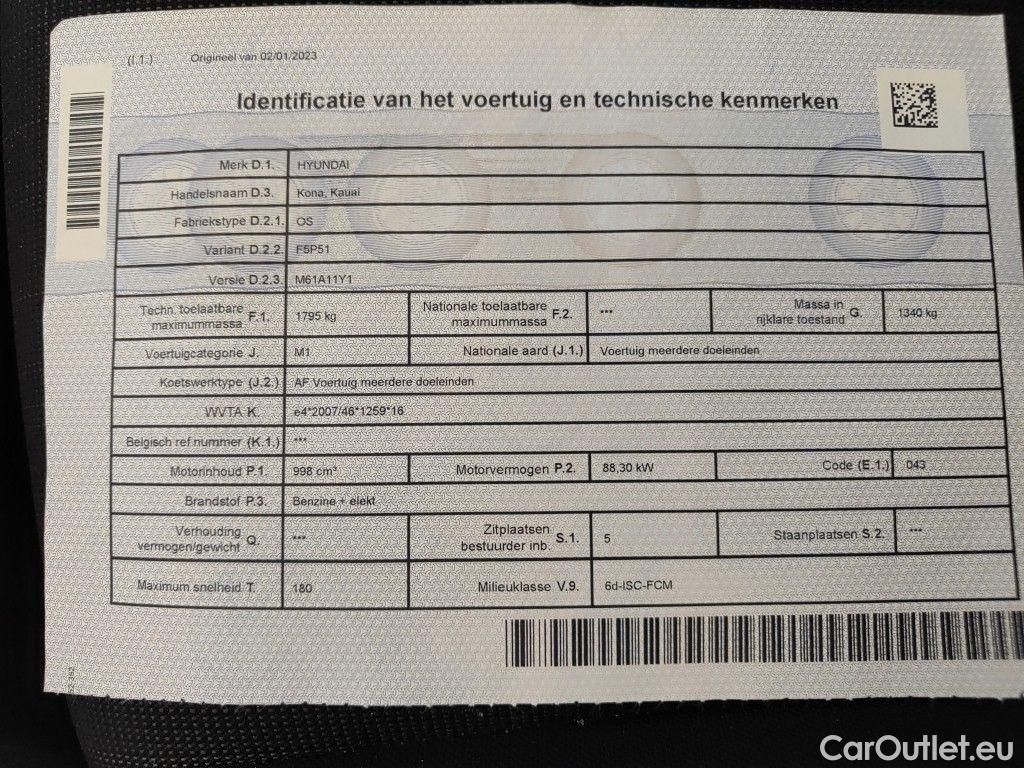 Hyundai  Konna Hyundai Kona 1.0 T-GDI Techno 48V 5d #11