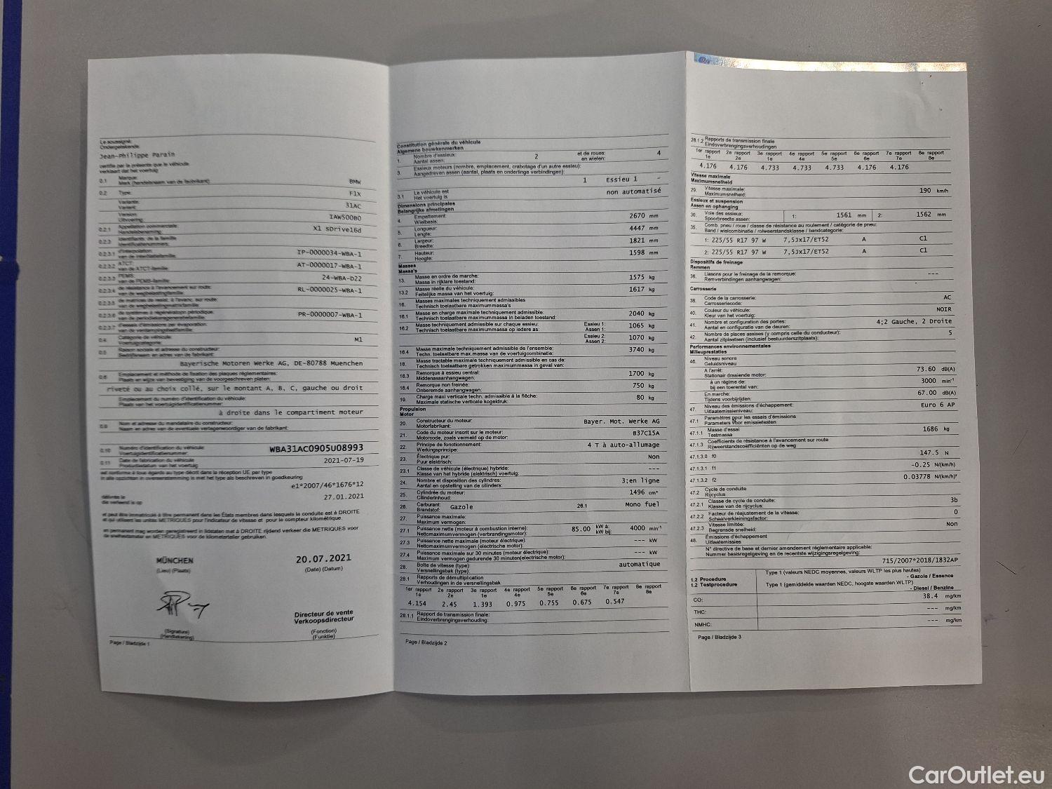 Bmw  X1 BMW,  FL'19, BMW  sDrive16dA (85 kW) 5d #15