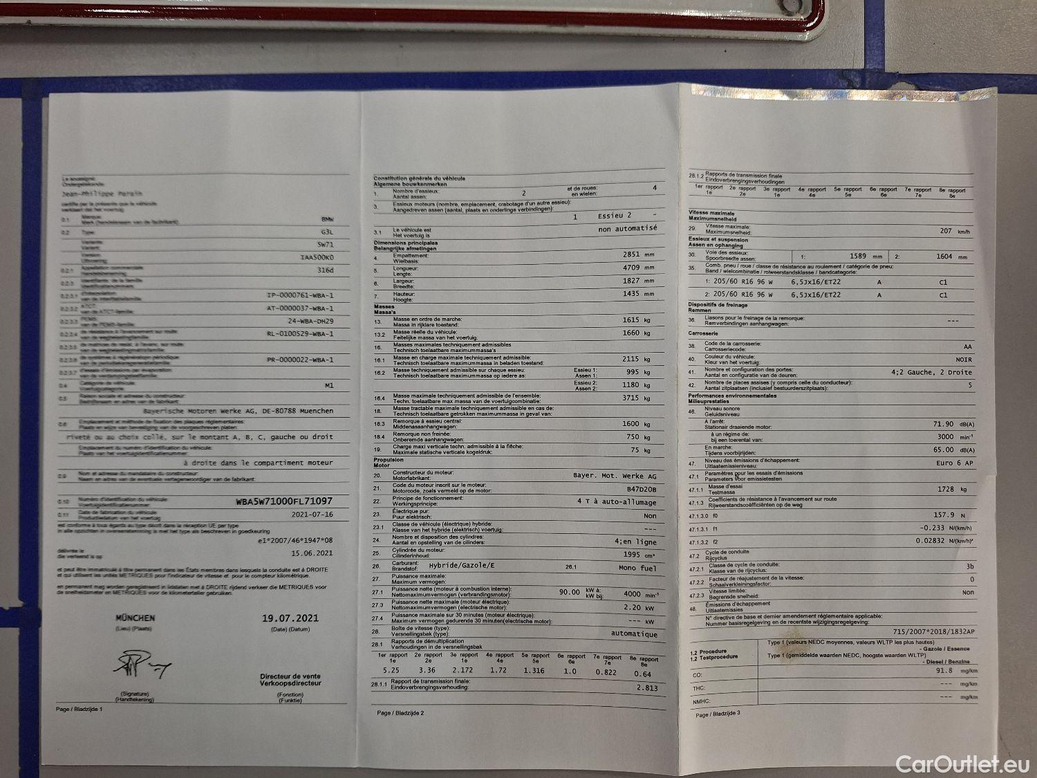 Bmw  Serie 3 BMW, 3-serie '18, BMW 3 Reeks Berline 316dA (90 kW) 4d #15