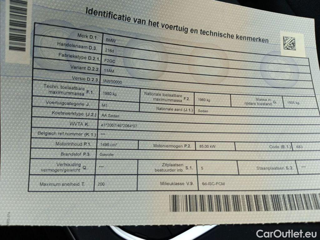 Bmw  Serie 2 BMW 2 Reeks Gran Coupé 216dA (85kW) 4d #11