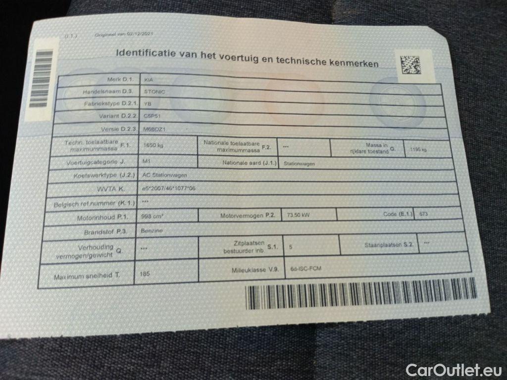 KIA  STONIC KIA  1.0 T 100 Urban Edition 5d #11