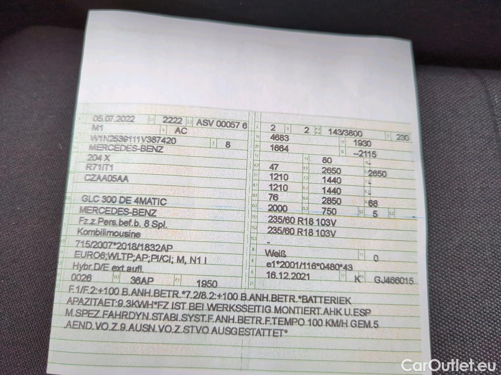 Mercedes  G-Klasee GLC -Klasse GLC 300 de 4Matic (253.911) 2.0 225KW AT9 E6d #14