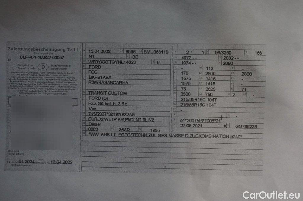 Ford  Transit  Custom Kasten 280 L1 Trend TDCi 96KW MT6 E6d #25