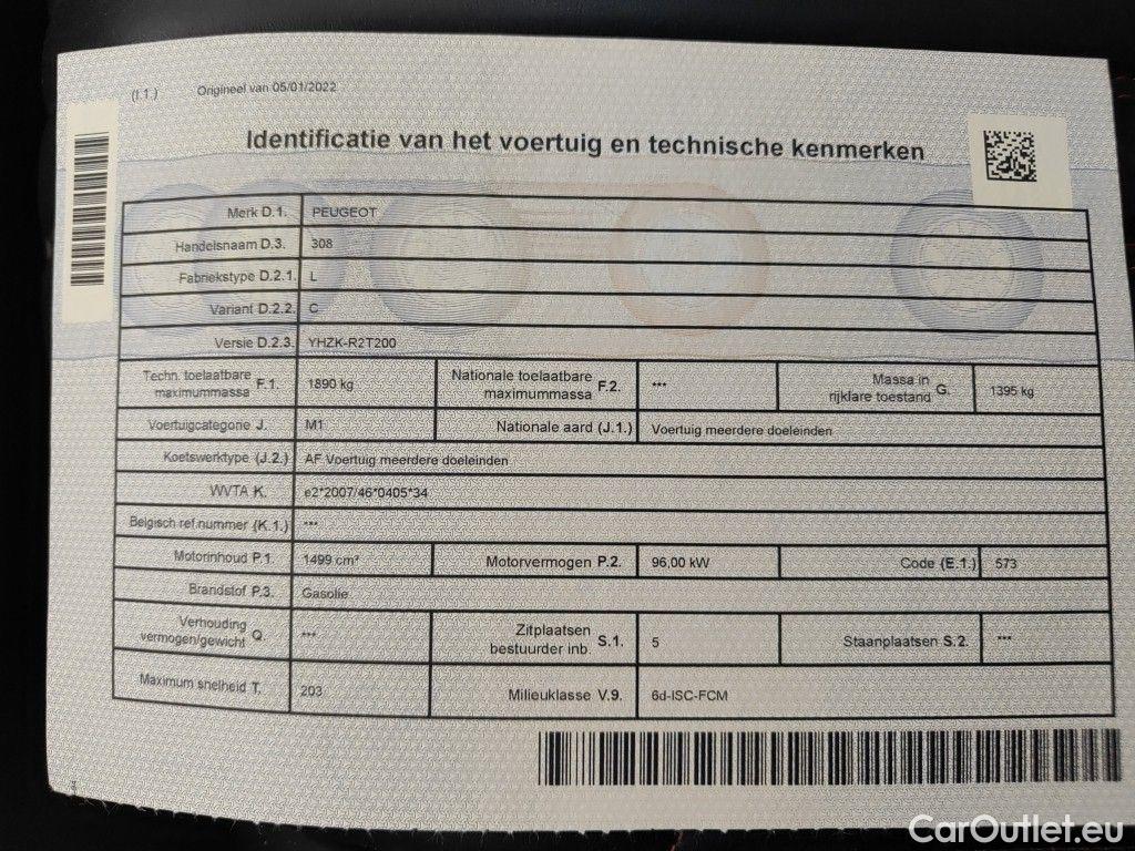 Peugeot  308 Peugeot  SW 1.5 BlueHDi 130 S&S EAT8 GT Pack 5d #11