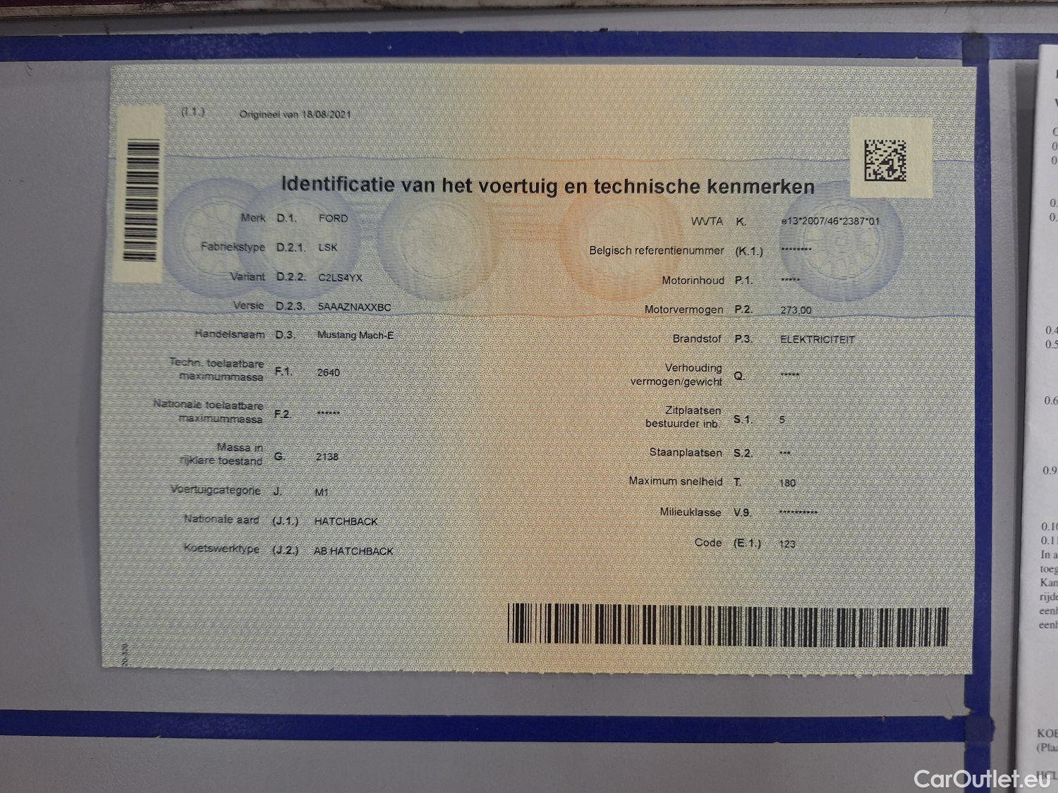 Ford  Mustang Ford,  '20 BEV, Ford  Mach-E 76kWh 190kW Standard Range AWD #11