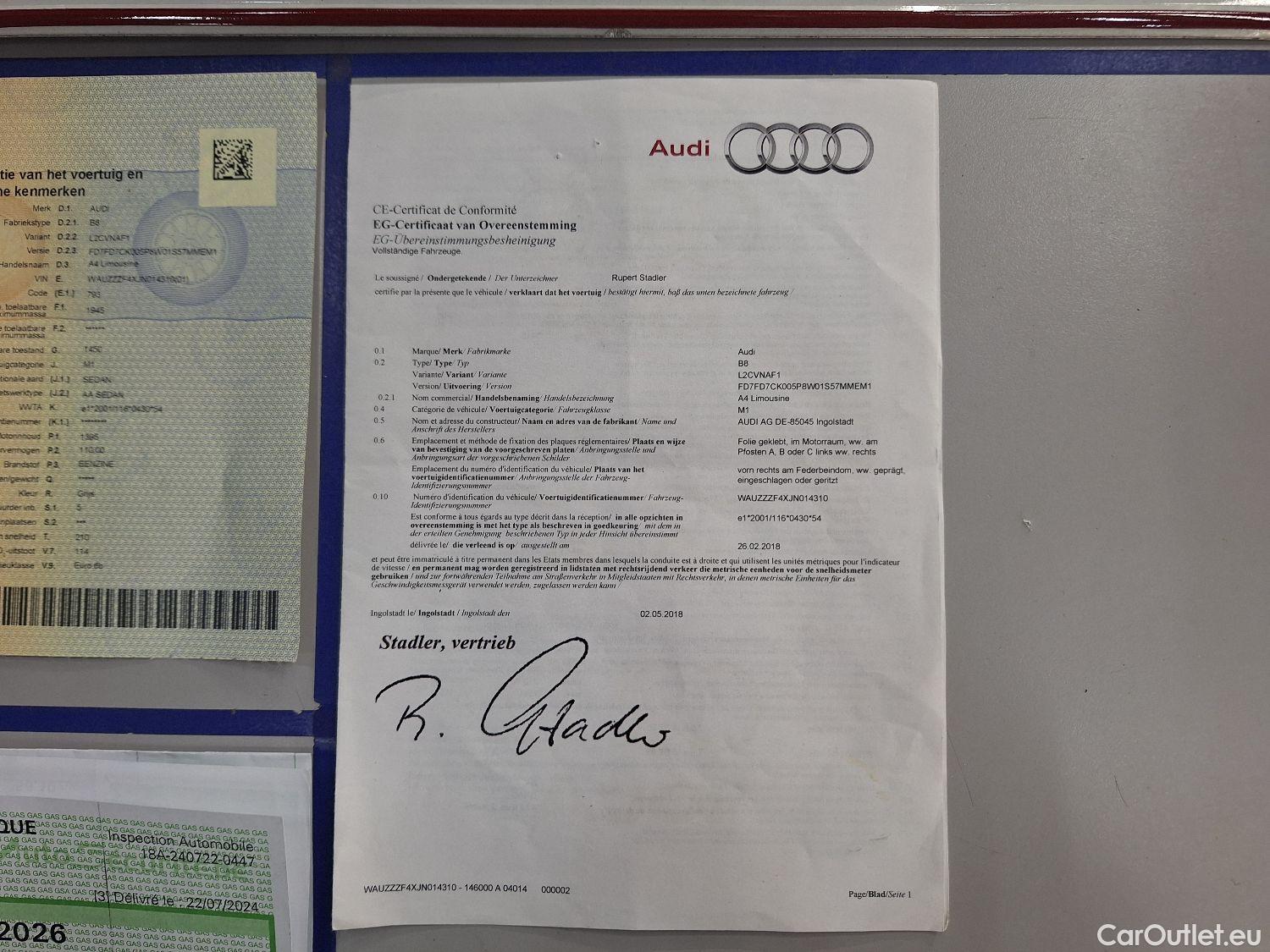 Audi  A4 Audi,  Berline '15, Audi  1.4 TFSi 110kW S tronic 4d #16