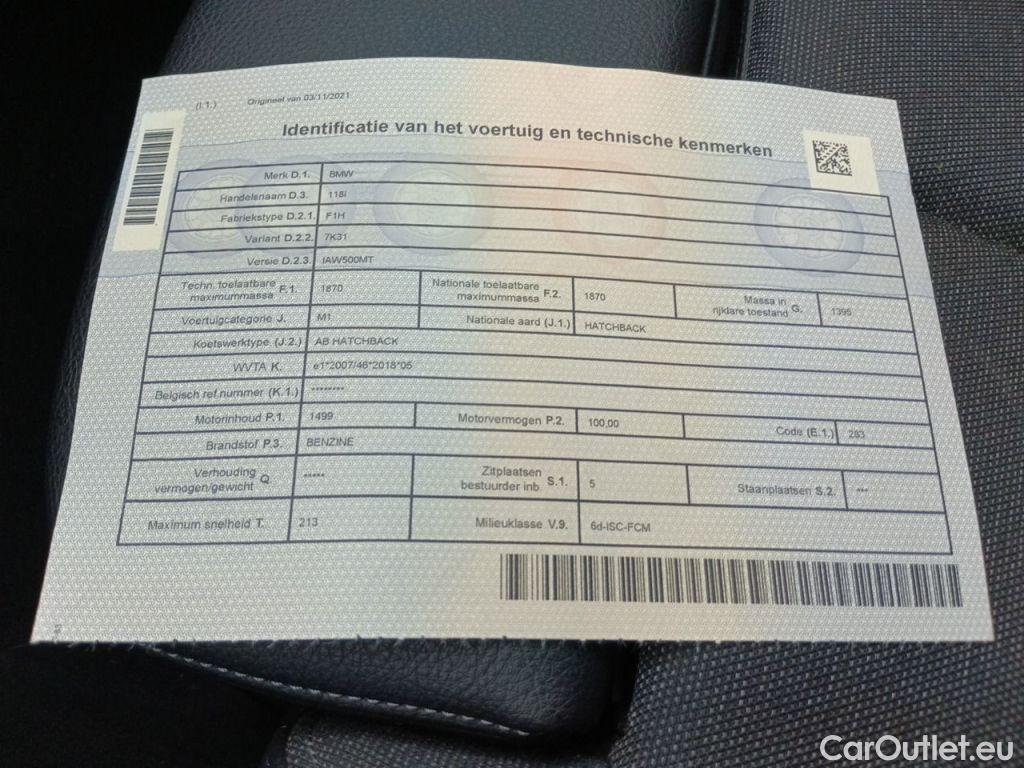 Bmw  Serie 1 BMW 1 Reeks Hatch 118iA (100 kW) 5d #11