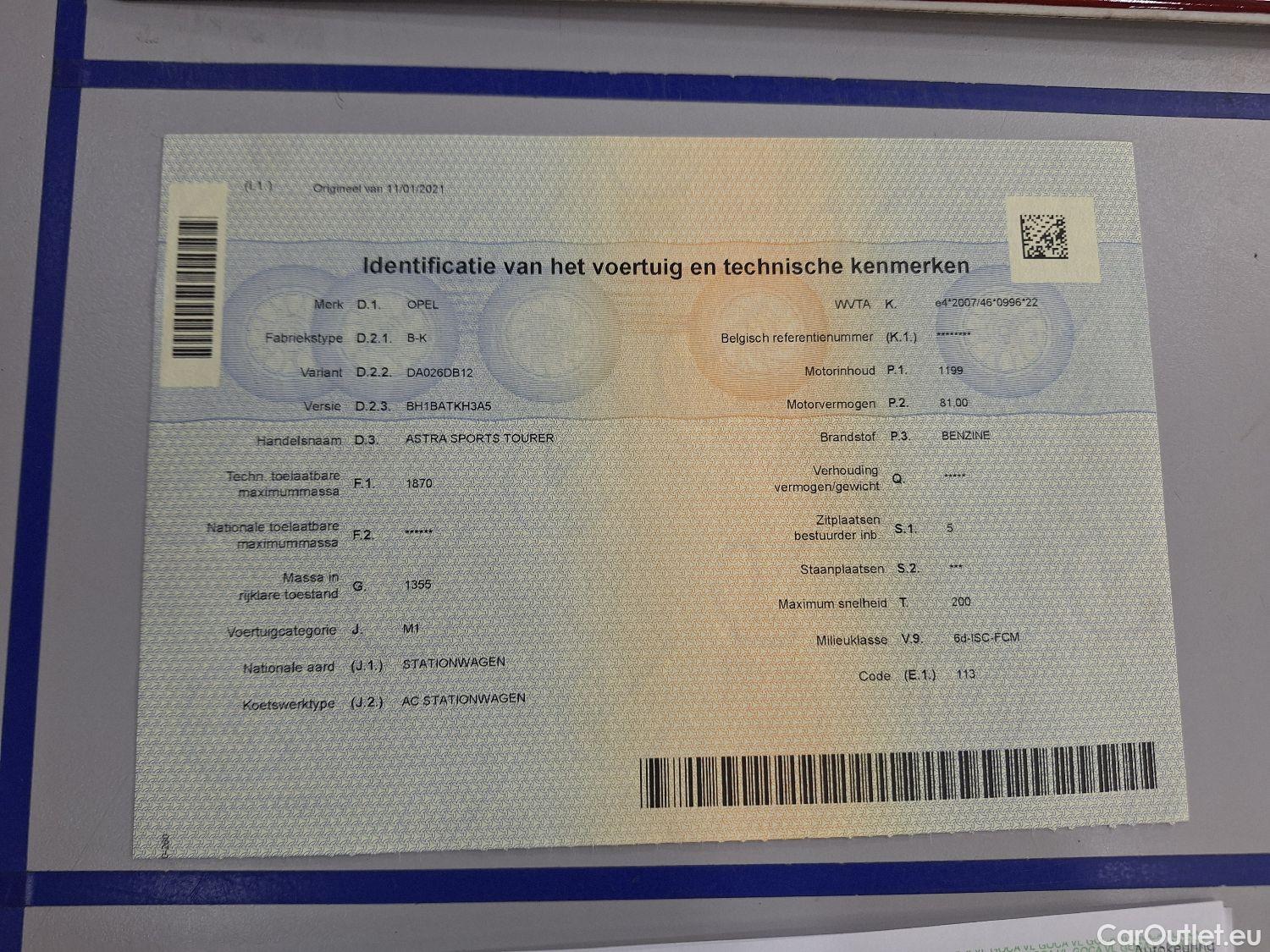 Opel  Astra Opel,  ST FL'19, Opel  Sports Tourer 1.2 Turbo 81kW S/S Editio #11