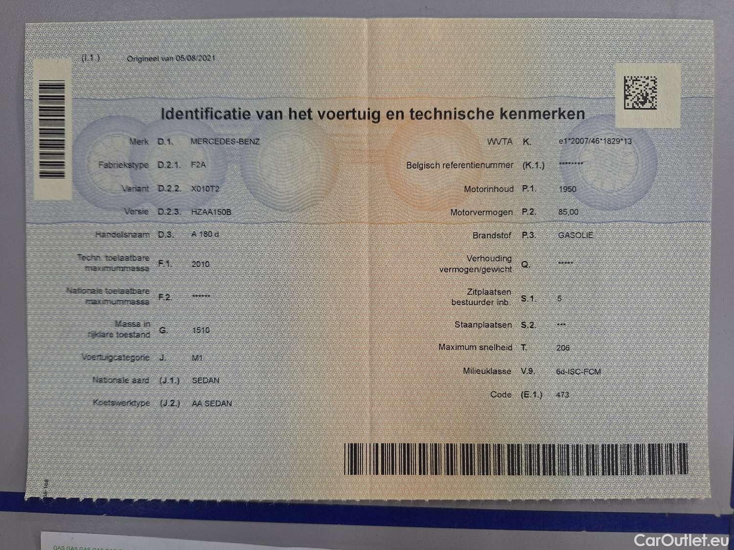 Mercedes  A-Klasse Mercedes, A-Class Berline '18, Mercedes-Benz  Limousine A 180d DCT Busine #11