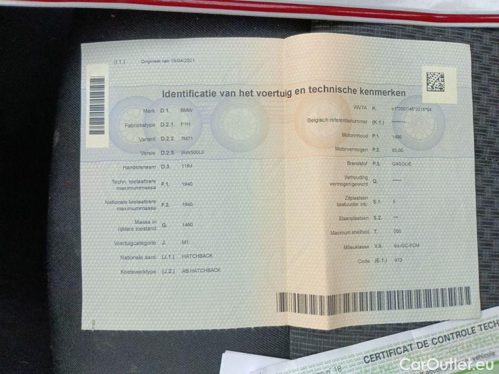 Bmw  Serie 1 BMW 1 Reeks Hatch 116dA (85 kW) 5d #11