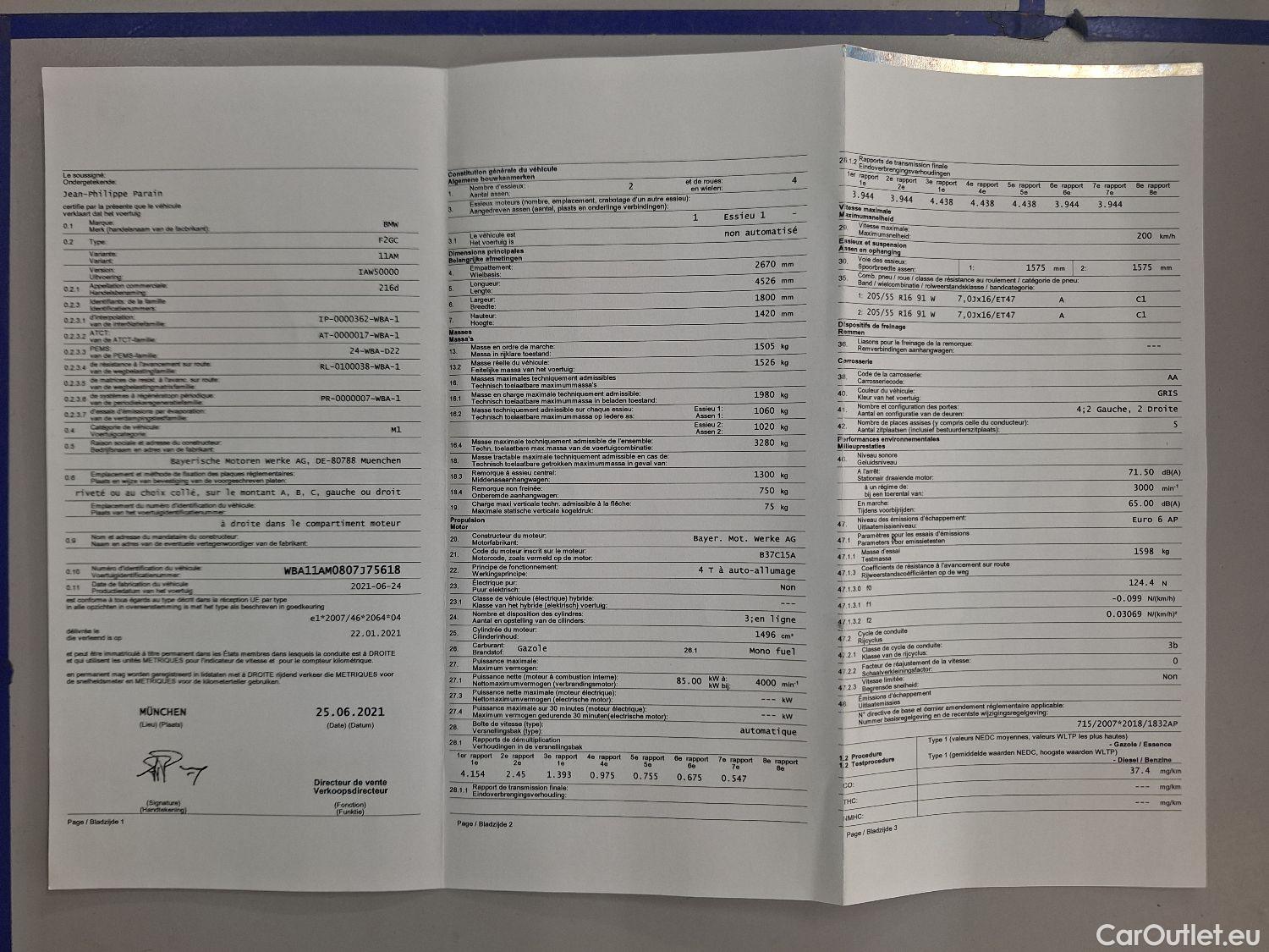 Bmw  Serie 2 BMW, 2-serie Gr.Coupé '19, BMW 2 Reeks Gran Coupé 216dA (85kW) 4d #16