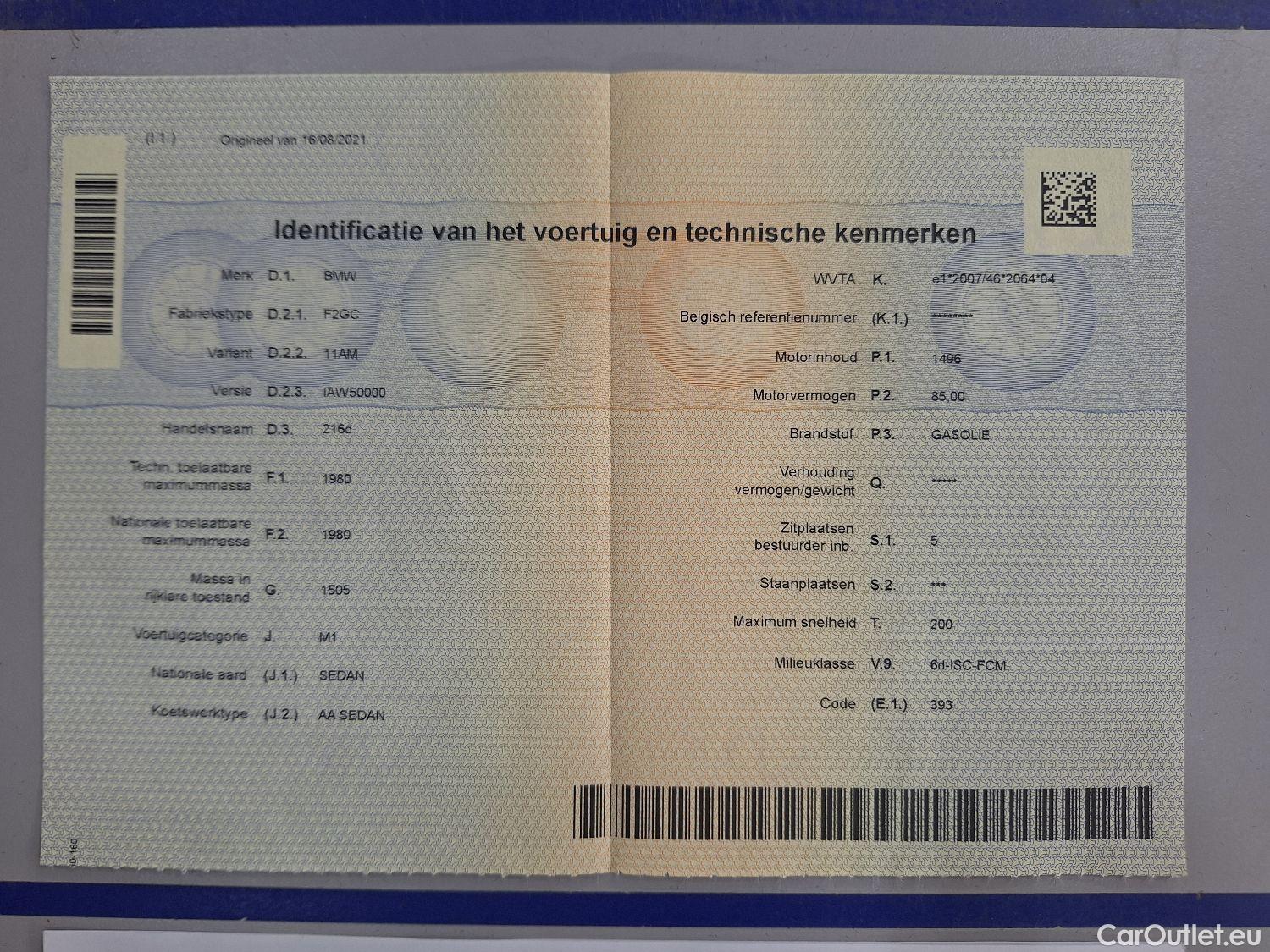 Bmw  Serie 2 BMW, 2-serie Gr.Coupé '19, BMW 2 Reeks Gran Coupé 216dA (85kW) 4d #11