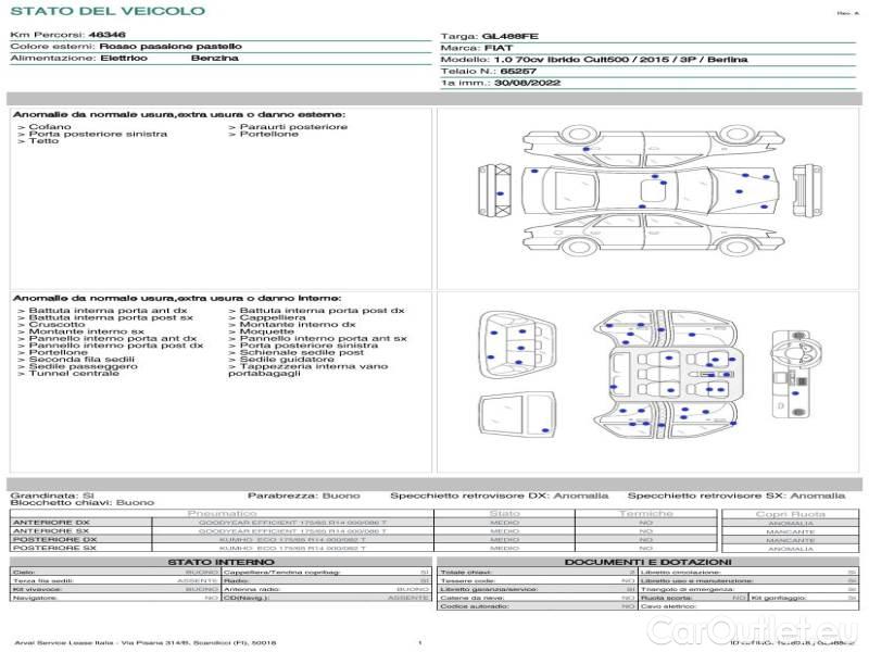 Fiat  500 FIAT  / 2015 / 3P / BERLINA 1.0 70CV IBRIDO CULT #21