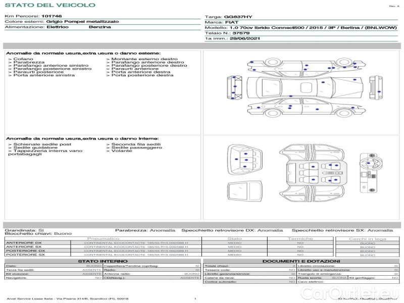 Fiat  500 FIAT  / 2015 / 3P / BERLINA 1.0 70CV IBRIDO CONNECT #21