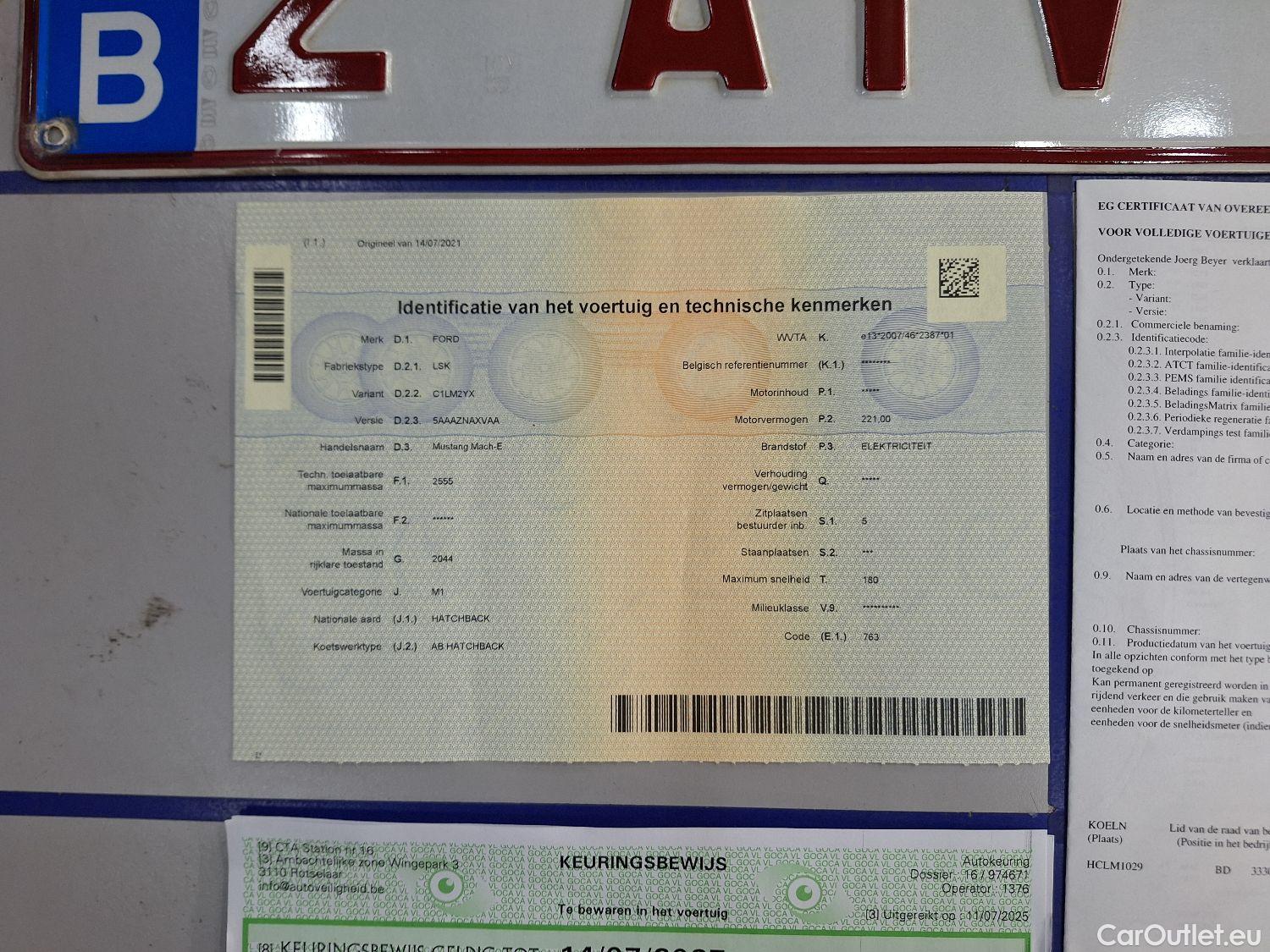 Ford  Mustang Ford,  '20 BEV, Ford  Mach-E 76kWh 190kW Standard Range RWD #11