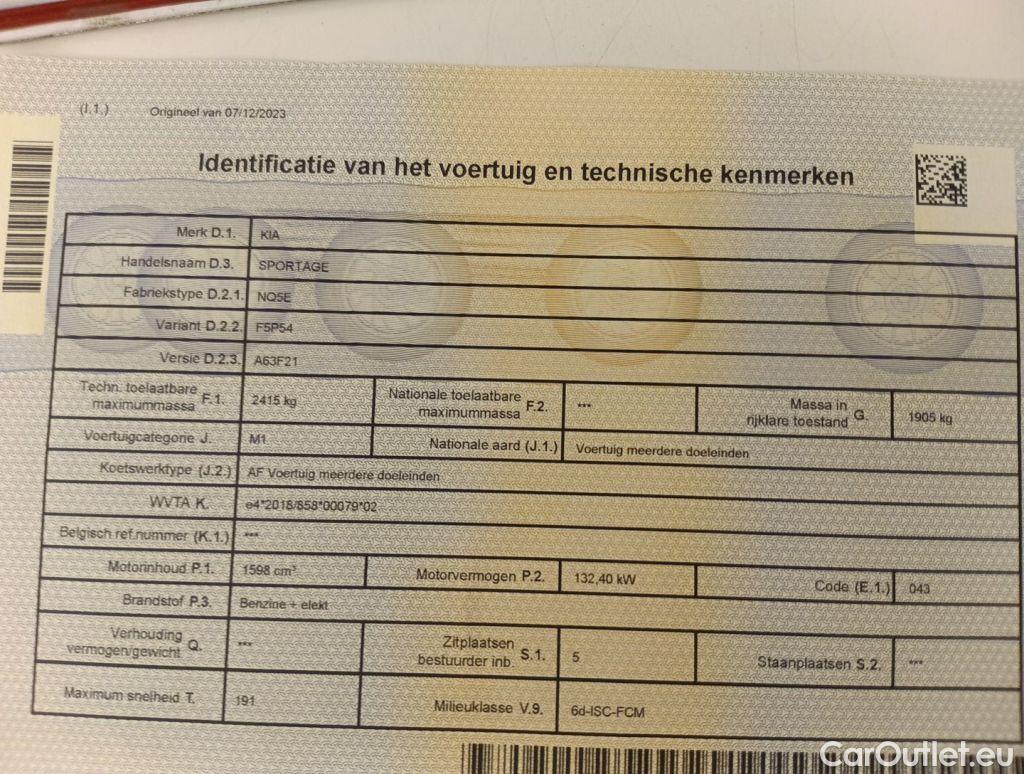 KIA  Sportage KIA  1.6 T-GDi 6A/T AWD GT Line PHEV 5d #11