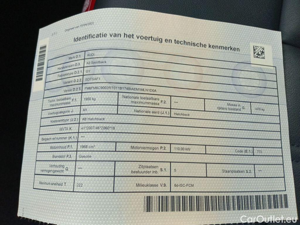 Audi  A3 Audi  Sportback 2.0 35 TDi 110kW Advanced 5d #11