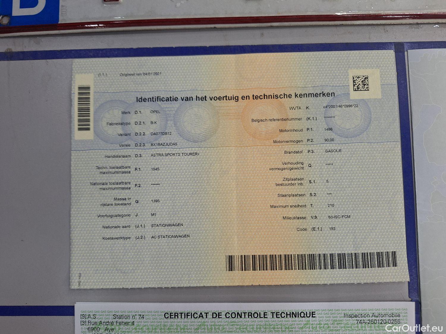 Opel  Astra Opel,  ST FL'19, Opel  Sports Tourer 1.5 Turbo D 90kW S/S Eleg #11