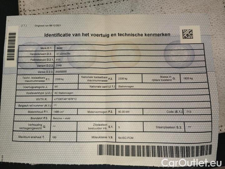 Bmw  X1  xDrive25e (162 kW) (PHEV) 162kW/220pk  5D/P Auto-6 #12