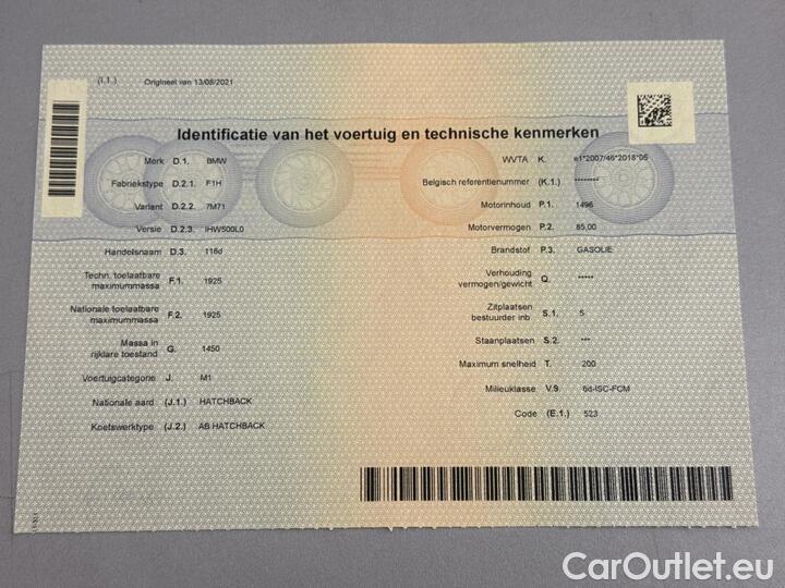 Bmw  Serie 1 1 Reeks Hatch 116d (85 kW) 85kW/116pk  5D/P Man-6 #12