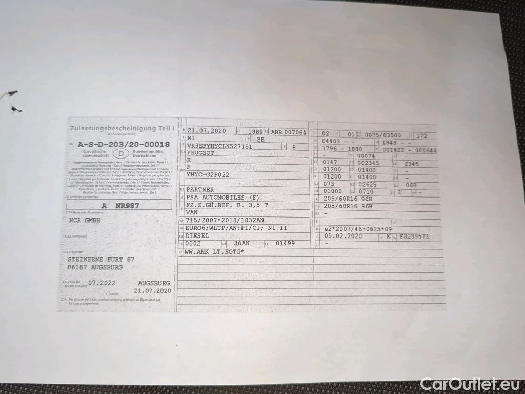 Peugeot  Partner  Premium L1 1.5 HDi 75KW MT5 E6dT #23