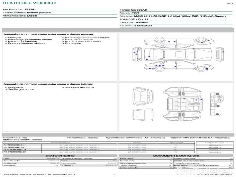 Fiat  Doblo FIAT DOBLÒ CARGO / 2014 / 5P / COMBI MAXI LH1 LOUNGE 1.6 MJET 105CV E6D N1 #21