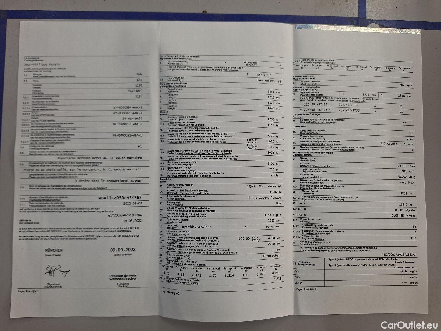 Bmw  Serie 3 BMW, 3-serie Touring '18, BMW 3 Reeks Touring 318dA (100 kW) 5d #15