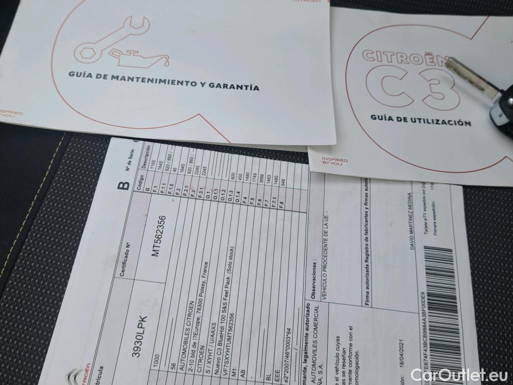  Citroen  C3 CITROEN  / 2020 / 5P / berlina con portón BlueHDi 75KW (100CV) S&S Feel Pack #8