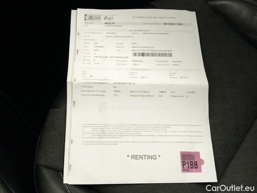  KIA  Niro KIA  / 2019 / 5P / crossover 1.6 GDi HEV 104kW (141CV) Drive #15