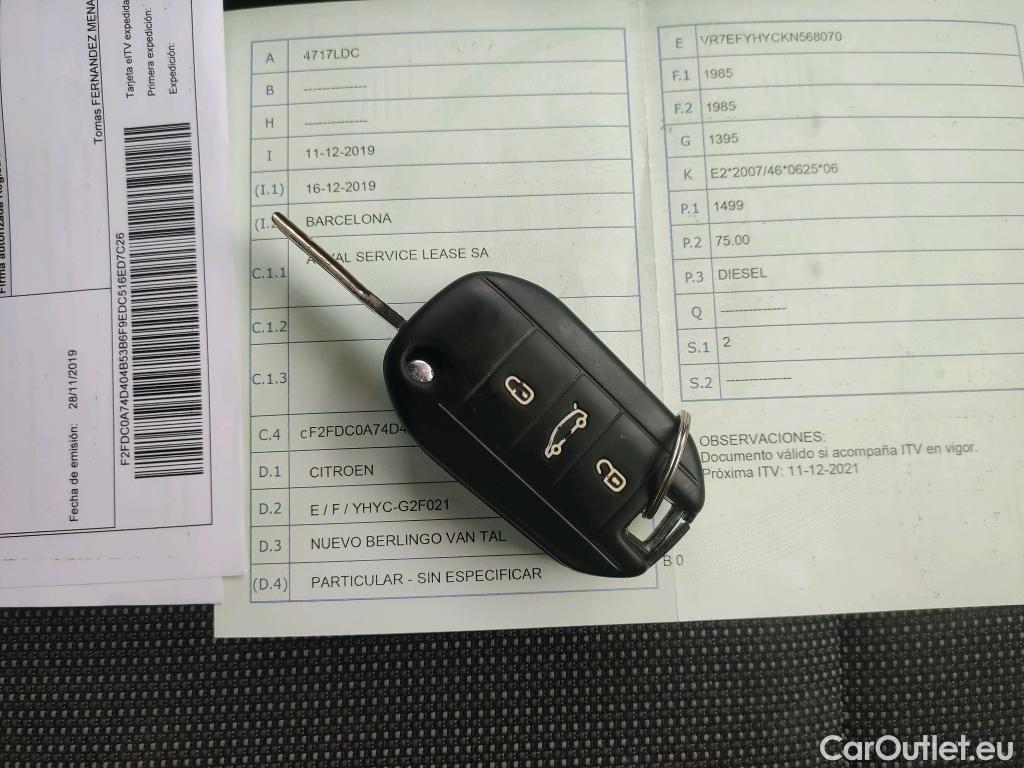  Citroen  Berlingo CITROEN  / 2018 / 3P / furgón derivado de turismo Talla M BlueHDi 73kW CONTROL (AC) #2
