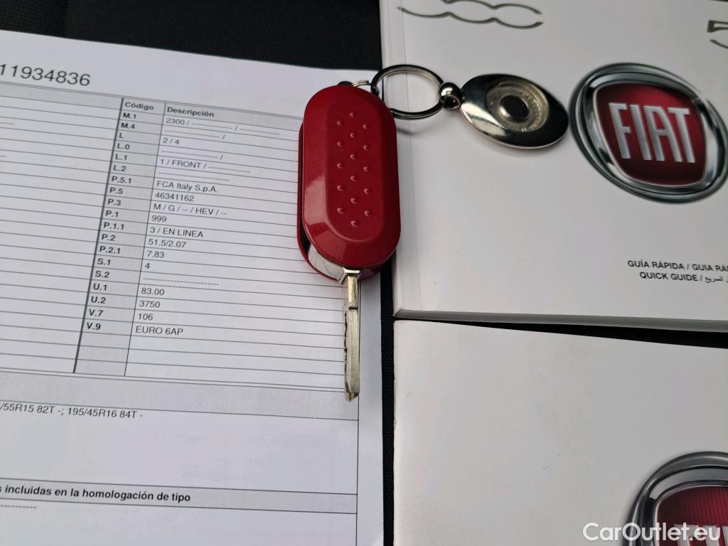  Fiat  500  Red 1.0 70CV MT6 E6d #2