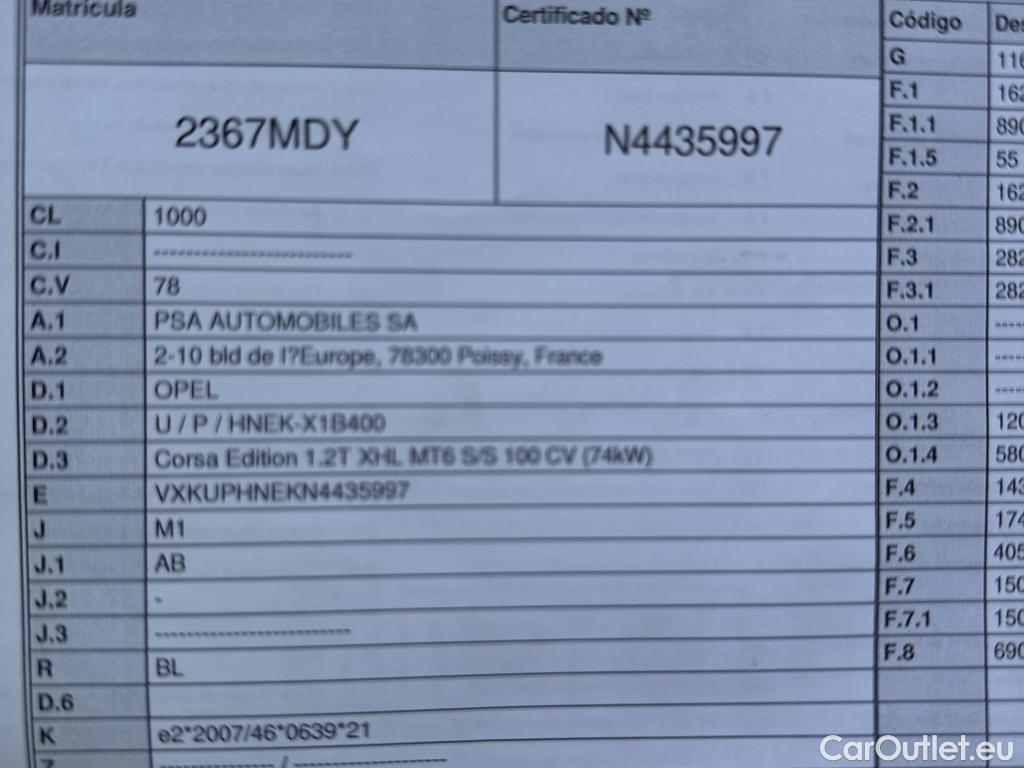  Opel  Corsa  VAN F Edition 1.2 75CV MT5 E6d (COMERCIAL) #2