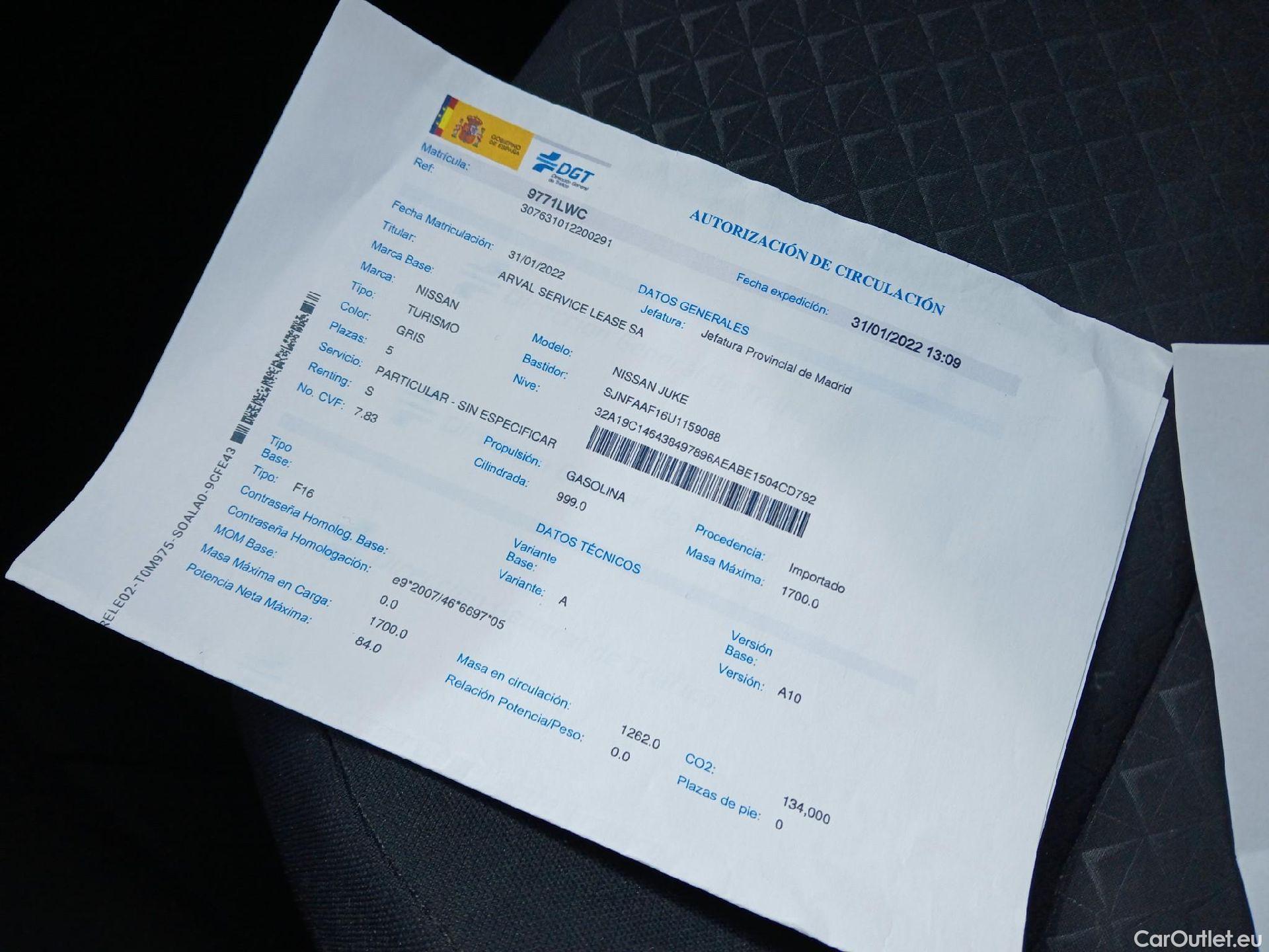  Nissan  Juke NISSAN  / 2019 / 5P / crossover DIG-T 84 kW (114 CV) 6M/T Acenta #2