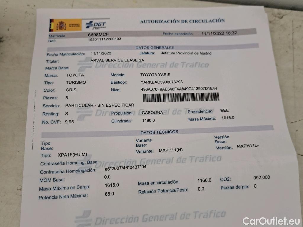  Toyota  Yaris TOYOTA  / 2020 / 5P / berlina con portón 1.5 120H Active Tech #15