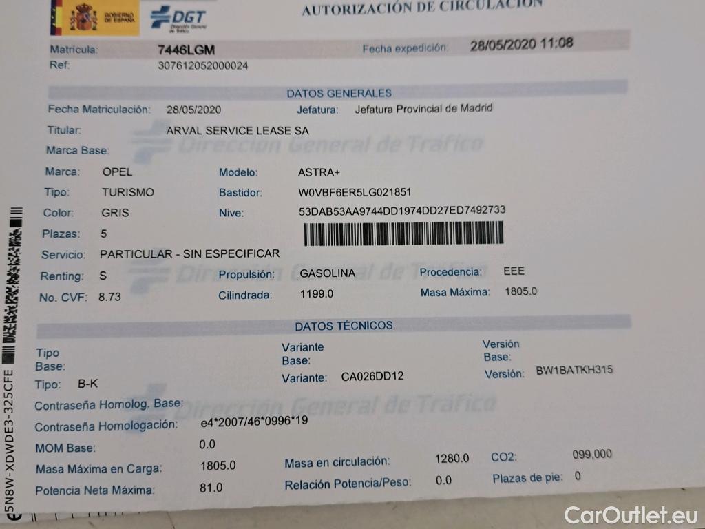  Opel  Astra OPEL  / 2019 / 5P / berlina con portón 1.2T SHL 81kW (110CV) GS Line #12