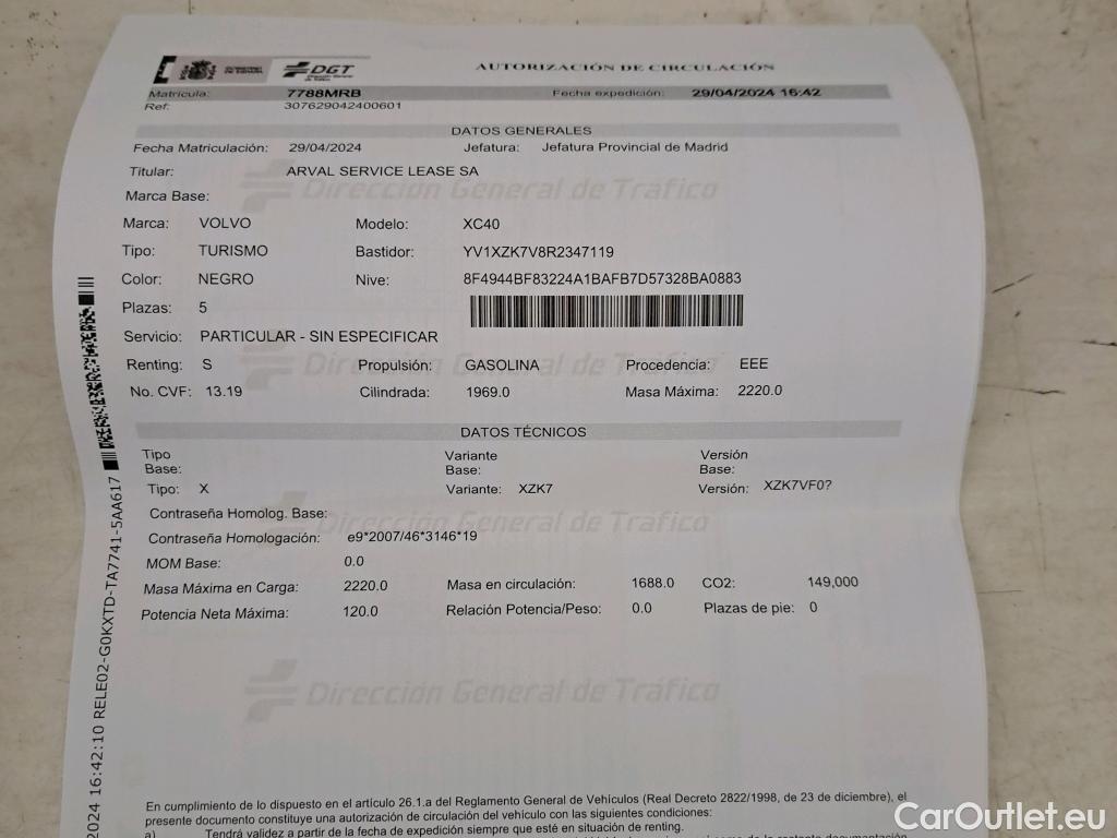  Volvo  XC 40 VOLVO XC40 / 2021 / 5P / todoterreno 2.0 B3 G Core Auto #12