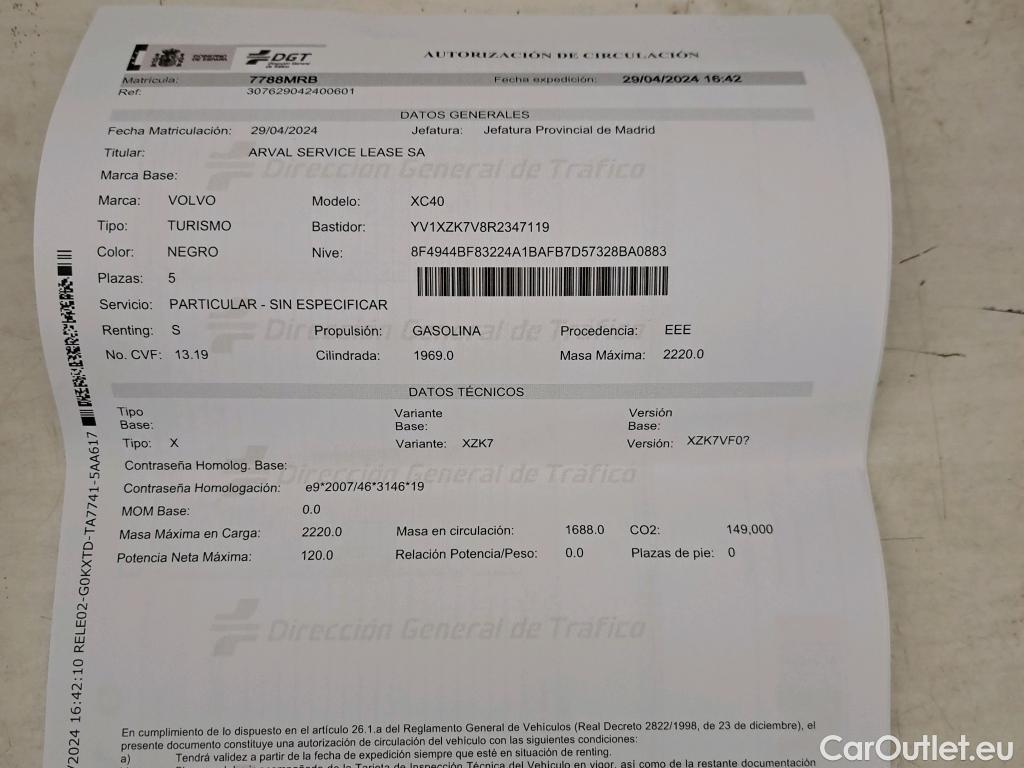  Volvo  XC 40 VOLVO XC40 / 2021 / 5P / todoterreno 2.0 B3 G Core Auto #13