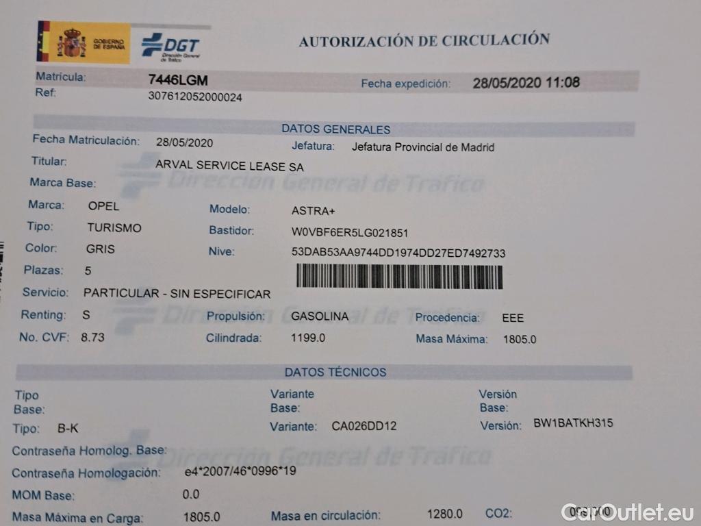  Opel  Astra OPEL  / 2019 / 5P / berlina con portón 1.2T SHL 81kW (110CV) GS Line #11