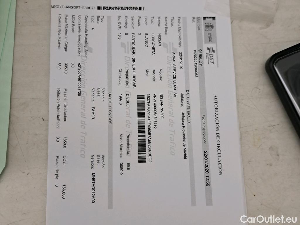  Nissan  NV300 NISSAN  / 2016 / 4P / furgón 2.0dCi 88kW (120CV) L2H1 1,2T Comfort #53