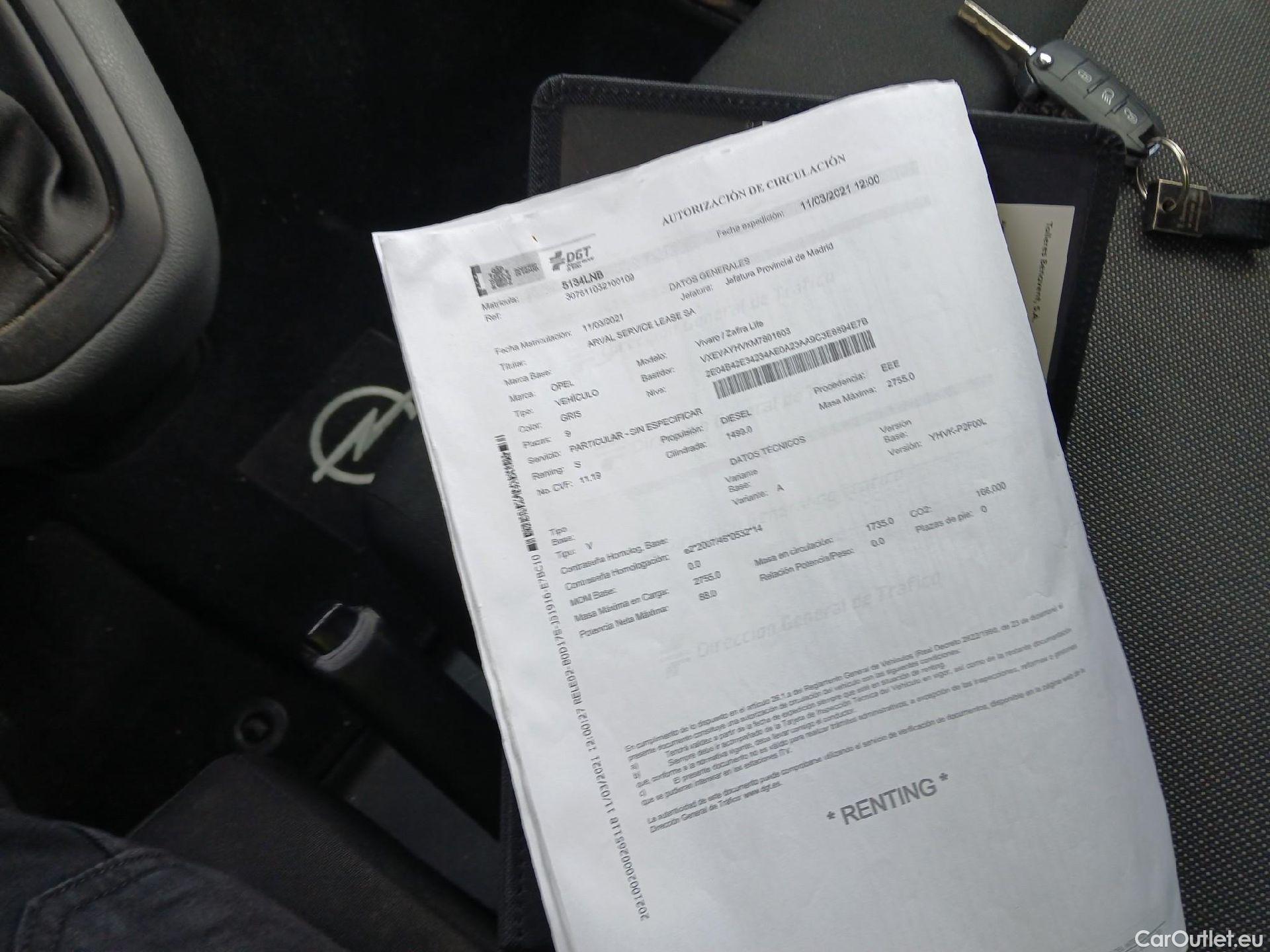  Opel  Vivaro OPEL  / 2019 / 4P / combi 1.5 Diésel 88kW (120CV) M Std Express #4