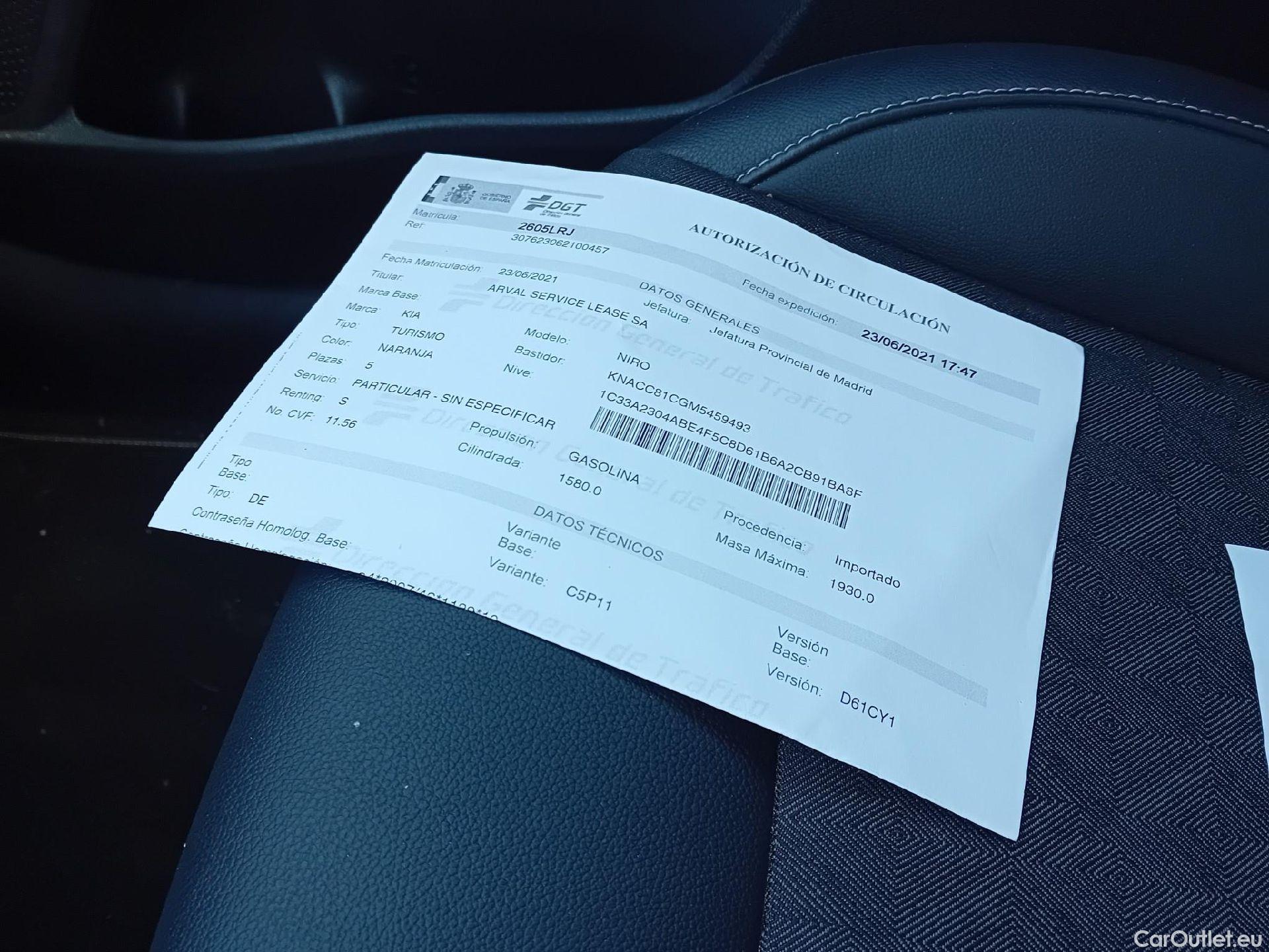  KIA  Niro KIA  / 2019 / 5P / crossover 1.6 GDi HEV 104kW (141CV) Drive #1